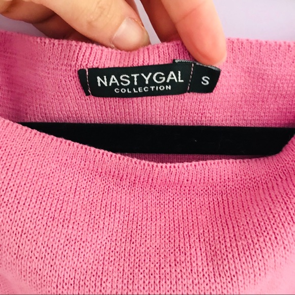 Nasty Gal Pink Off-The-Shoulder Sweater - Picture 5 of 10